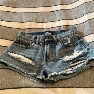 Billabong  distressed jean shorts